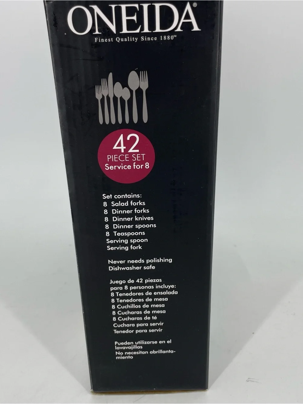 NEW Oneida River 42 Pc Stainless Flatware Set Service For Serving Set For 8